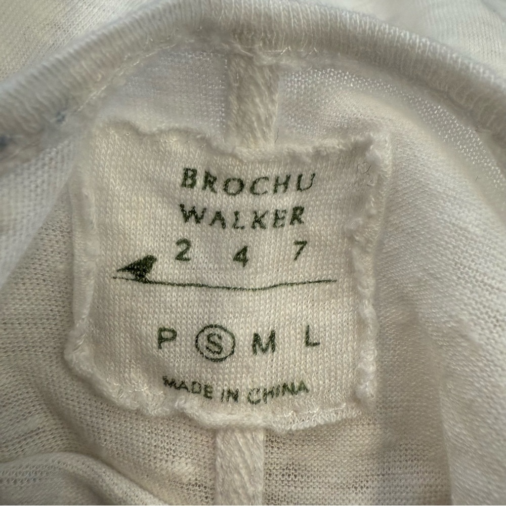 Brochu Walker Tank Top Women’s Small White 100% Linen Cami Minimalist Beach - Picture 3 of 7